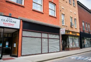 Closed storefronts in Baltimore as part of the BOOST program.