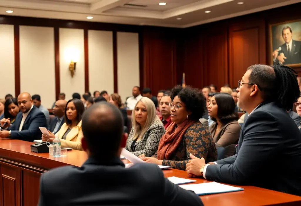 Baltimore city council meeting discussing ICE policies