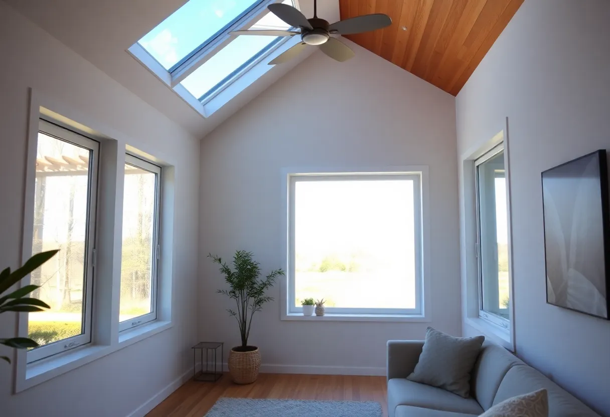 New energy-efficient windows installed in a Maryland home