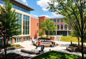 Rendering of the new Student Commons at Notre Dame Preparatory School