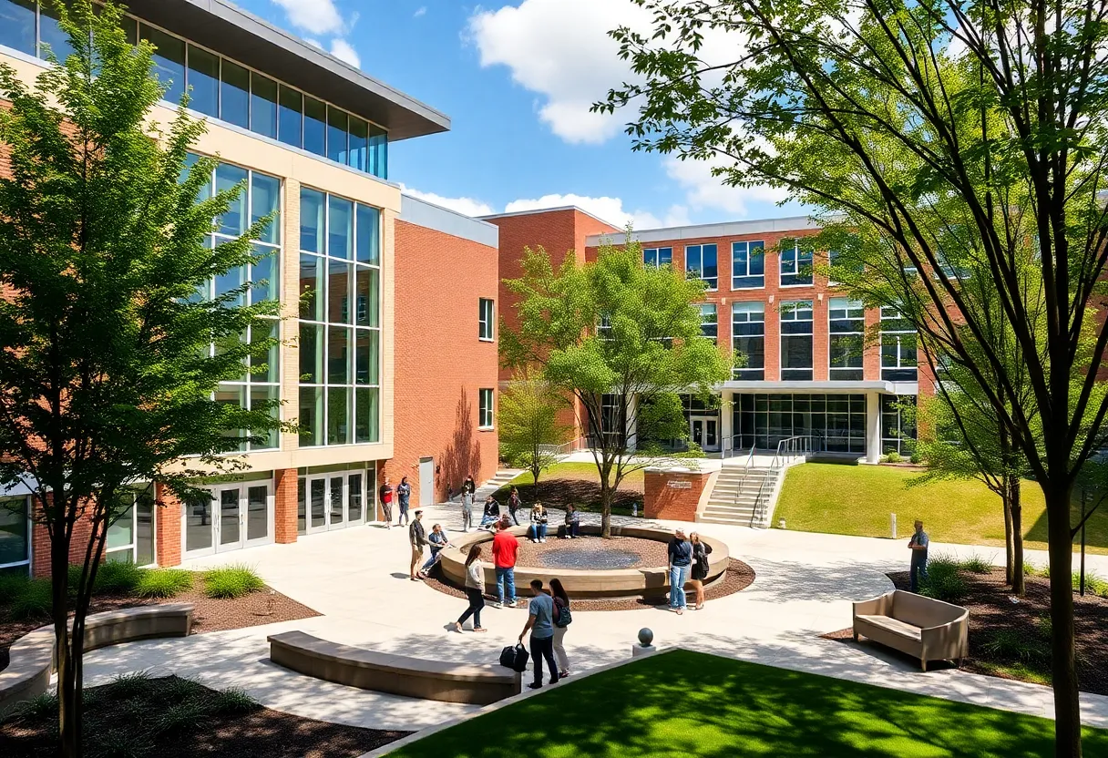 Rendering of the new Student Commons at Notre Dame Preparatory School