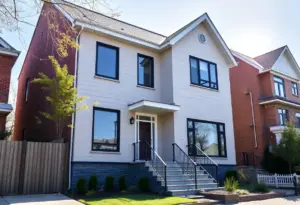 A newly constructed home in Baltimore with beautiful architecture